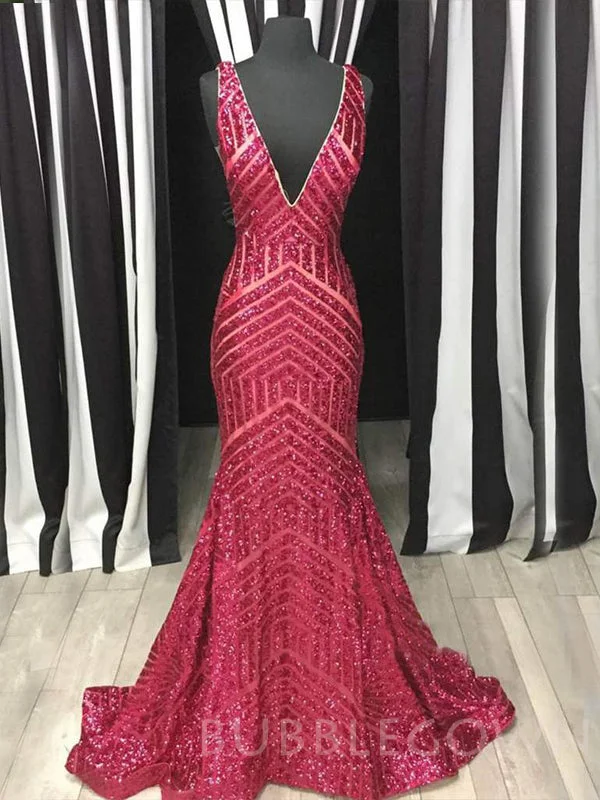 Deep V-neck Burgundy Sequin Mermaid Long Evening Prom Dresses, Cheap Custom Prom Dresses, MR7912 Deep V-neck Burgundy Sequin Mermaid Long Evening Prom Dresses, Cheap Custom Prom Dresses, MR7912