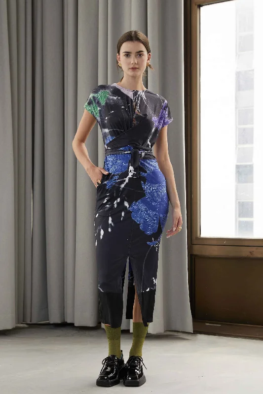 Criss-Cross Column Dress (Whisper)