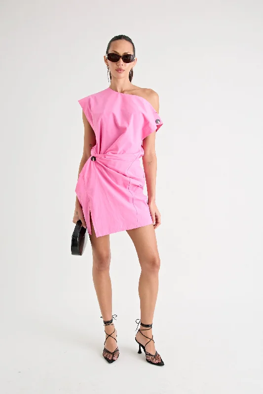 GRENADA MINI TWIST DRESS | PINK