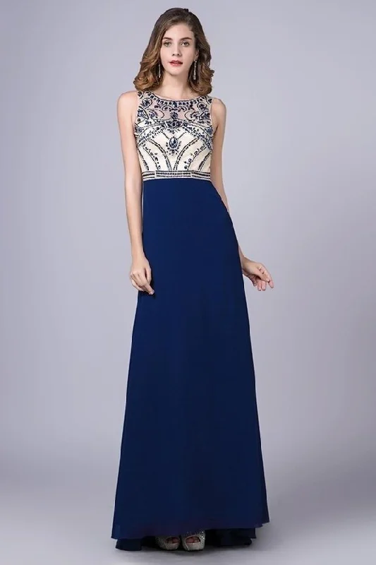 2024 Prom Dresses Scoop A Line Full Length Beaded Tulle Bodice With Chiffon Skirt Ready To PYS2RXSM 2024 Prom Dresses Scoop A Line Full Length Beaded Tulle Bodice With Chiffon Skirt Ready To PYS2RXSM