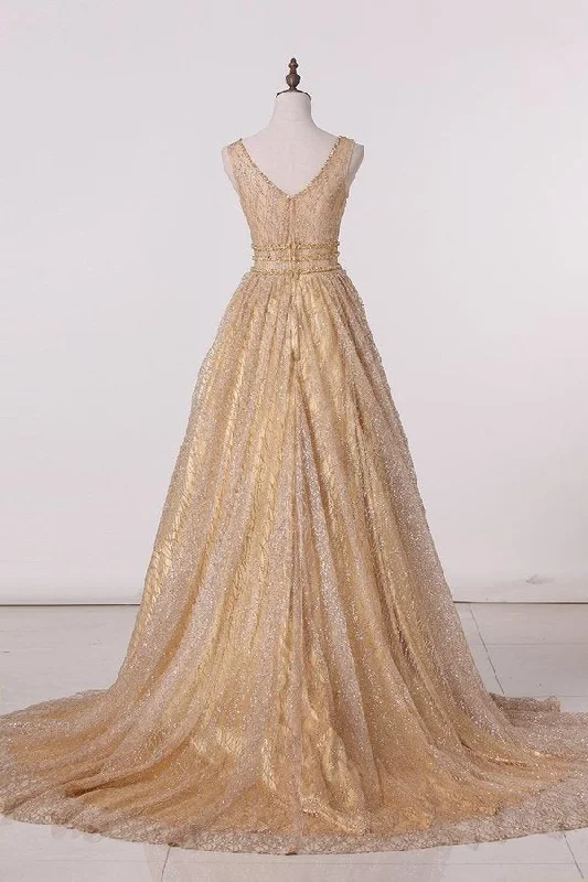 2024 Prom Dresses Straps Tulle With Beading A P649AG33