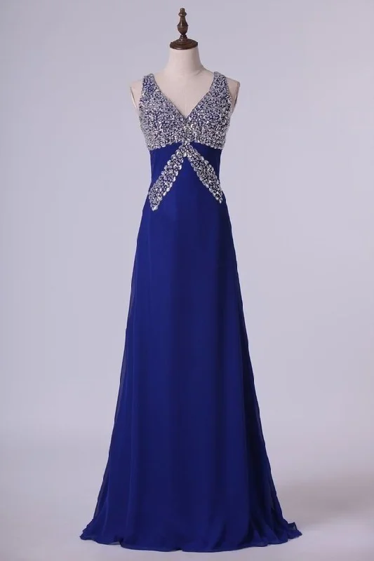 2024 Prom Dresses Halter Open Back A Line Chiffon With Rhinestone Dark Royal PXJBZNNT 2024 Prom Dresses Halter Open Back A Line Chiffon With Rhinestone Dark Royal PXJBZNNT