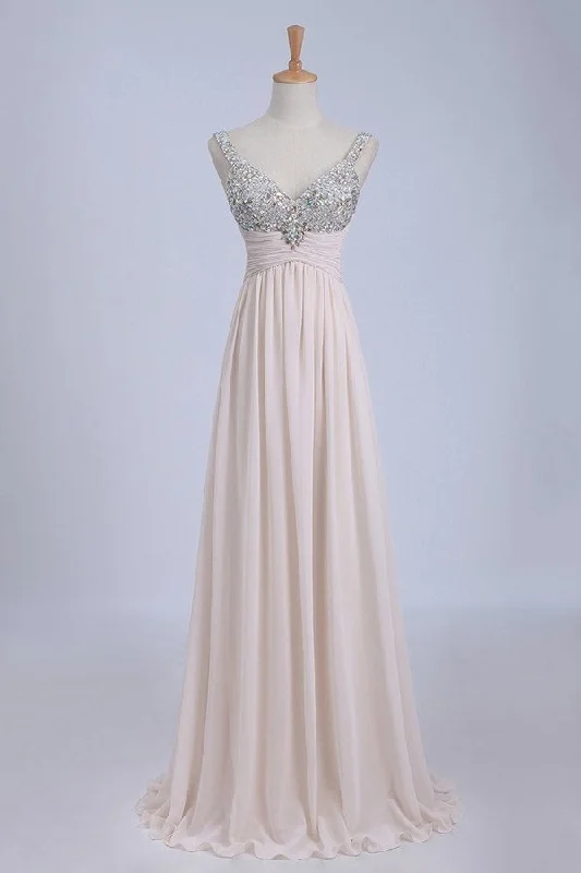 2024 Prom Dresses/Cheap Prom Dresses/ Bust Pleated Bodice With Chiffon Skirt Floor Length P3CRZXH5 2024 Prom Dresses/Cheap Prom Dresses/ Bust Pleated Bodice With Chiffon Skirt Floor Length P3CRZXH5