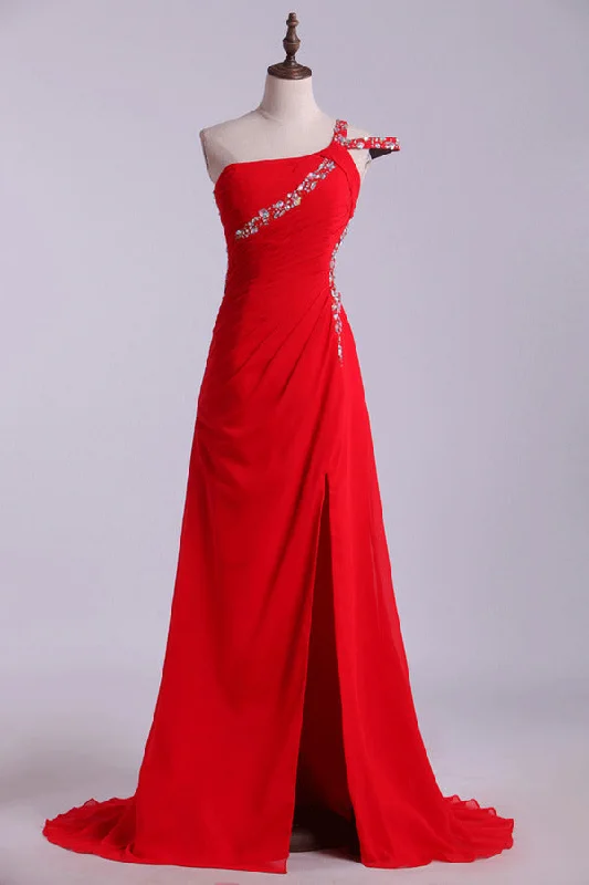 2024 Prom Dresses Sheath Floor Length One Shoulder PYMJPNJ4