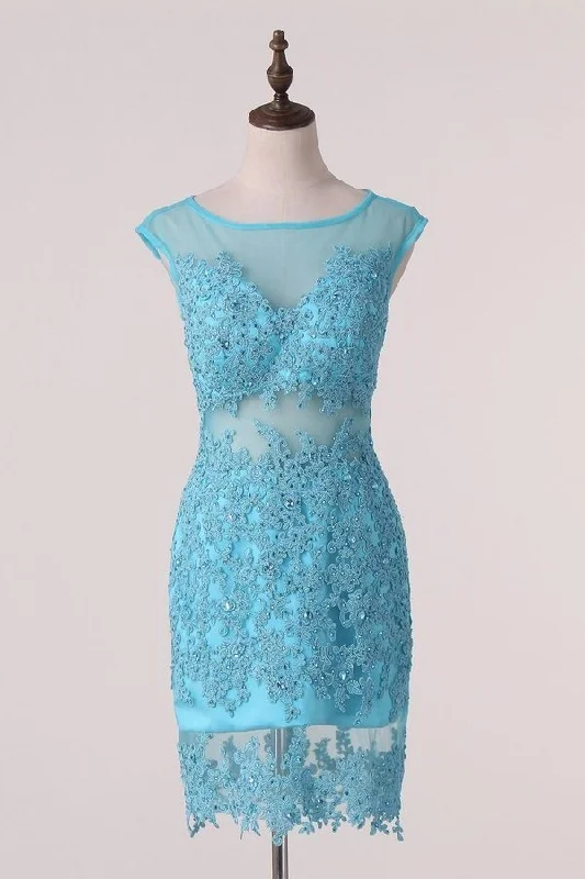 2024 Sexy Bateau Prom Dresses Sheath Open Back PPY1Y639