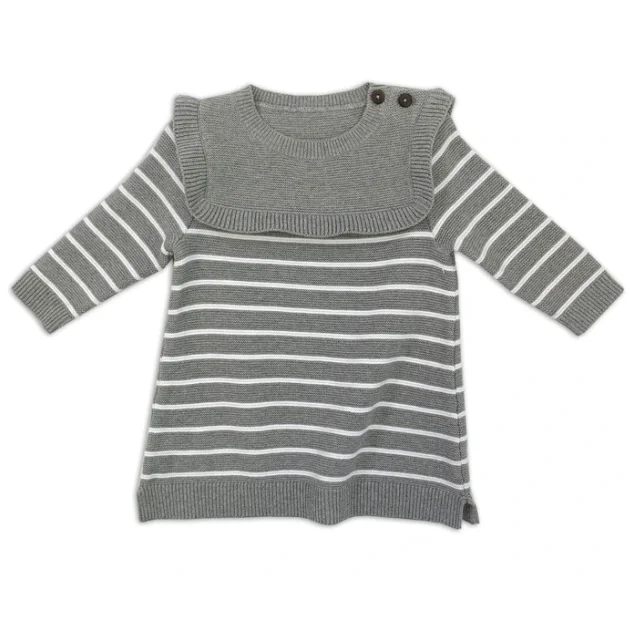 Viverano - Marseille Organic Cotton Knit Ruffle Dress