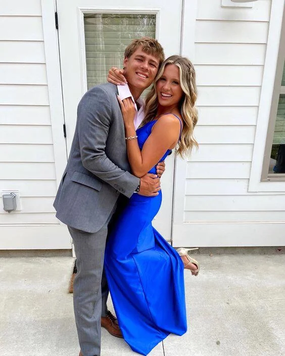 Elegant Royal Blue Mermaid Prom Dress,Royal Blue Formal Gown Y7399
