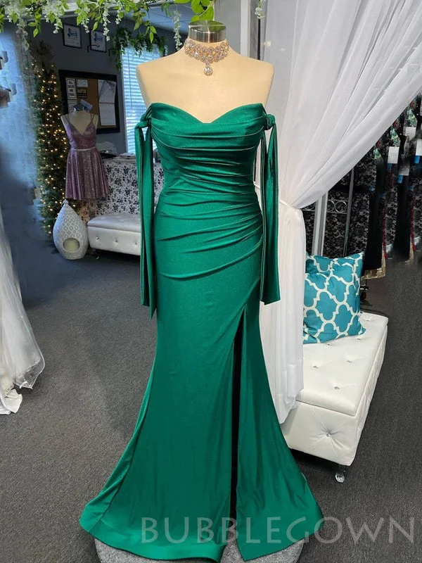 Off Shoulder Emerald Green Satin Mermaid Long Evening Prom Dresses, Cheap Custom Sweetheart Prom Dress, MR7978 Off Shoulder Emerald Green Satin Mermaid Long Evening Prom Dresses, Cheap Custom Sweetheart Prom Dress, MR7978
