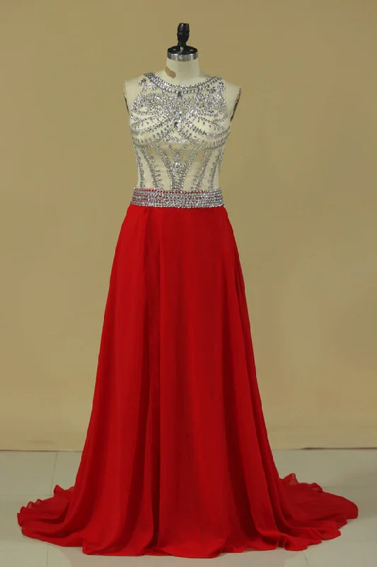 2024 Scoop Prom Dresses A Line Beaded Bodice Court P6QDJ87D