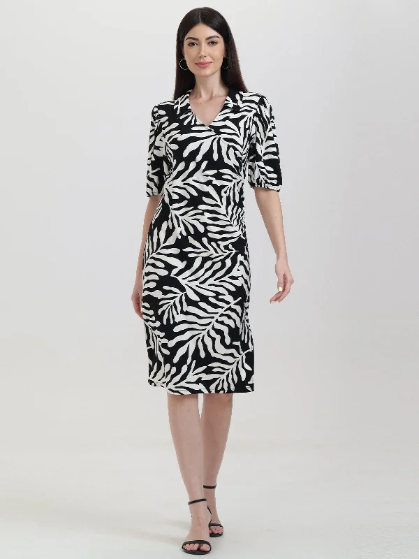 Print Collared Dress