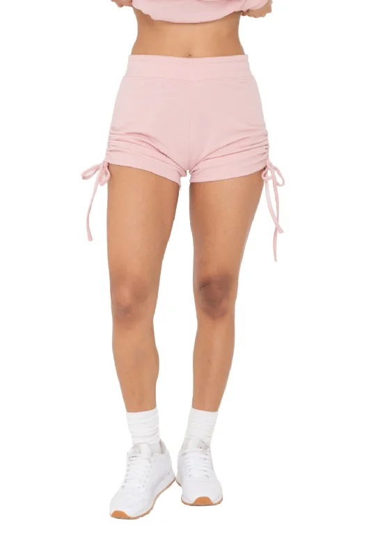 Mono B Fleece Cinched Side Lounge Shorts KPR12187