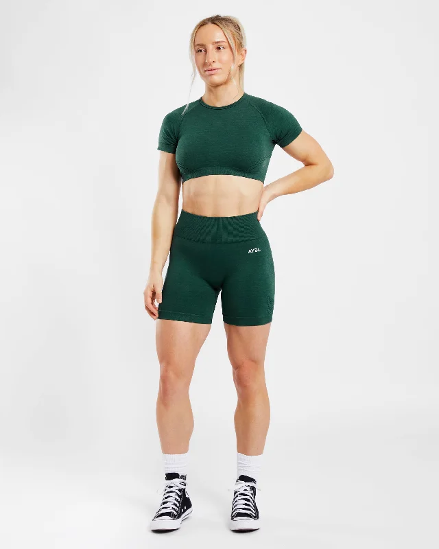 Revive Seamless Shorts - Evergreen Marl