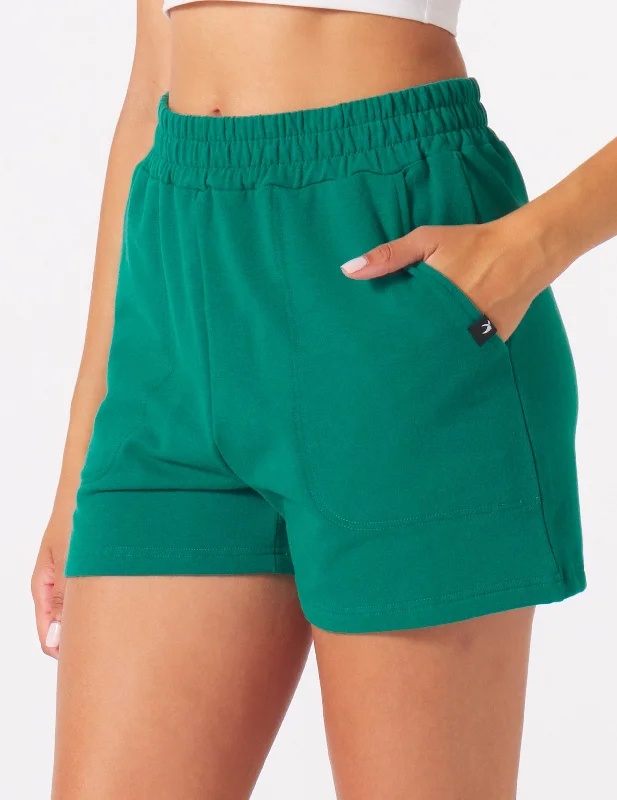 Vintage Oversized Sweat Short: Emerald