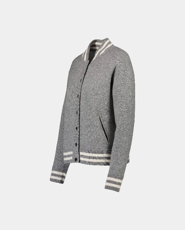 Jacket aus Cashmere-Mischung in Grau