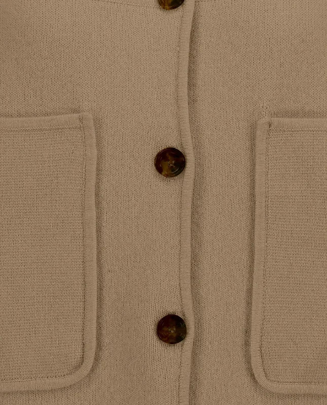 Jacket aus Cashmere-Mischung in Beige