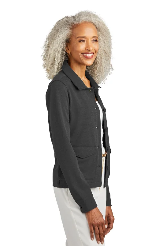 Brooks Brothers Womens Button Down Jacket - Heather Windsor Grey