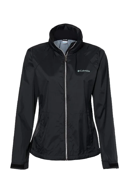 Columbia Womens Switchback III Water Resistant Full Zip Hooded Jacket - Black - NEW