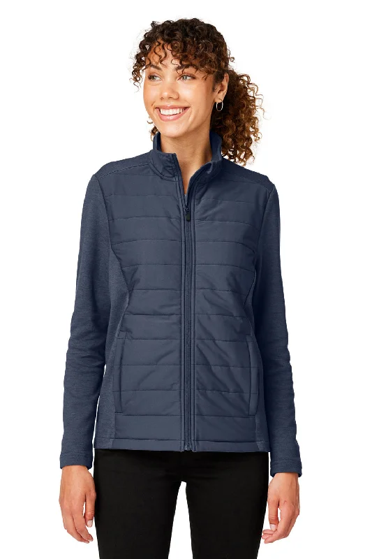 Devon & Jones Womens New Classics Charleston Hybrid Full Zip Jacket - Navy Blue Melange