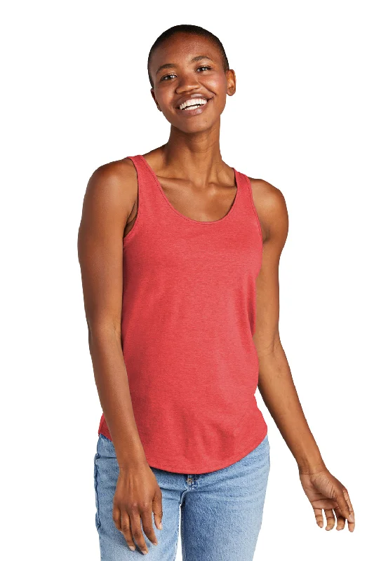 District Womens Perfect Tri Relaxed Tank Top - Red Frost