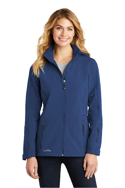 Eddie Bauer Womens Water Resistant Full Zip Hooded Jacket - Admiral Blue