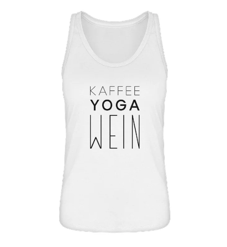 Kaffee Yoga Wein 100% Bio Tank Top