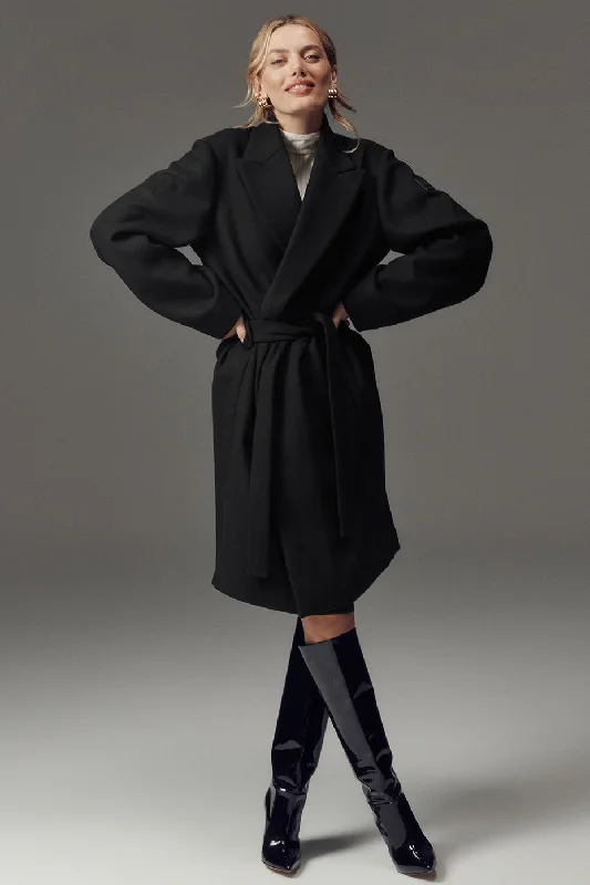 Wool Gameday Overcoat - Black