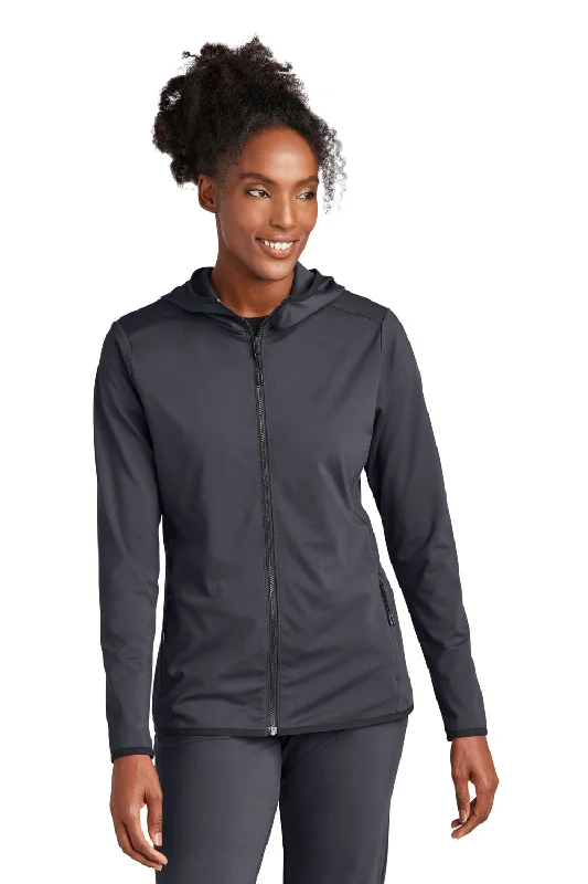 Sport-Tek Womens Circuit Full Zip Hooded Jacket - Graphite Grey