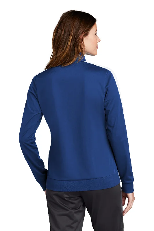 Sport-Tek Womens Full Zip Track Jacket - True Royal Blue/White