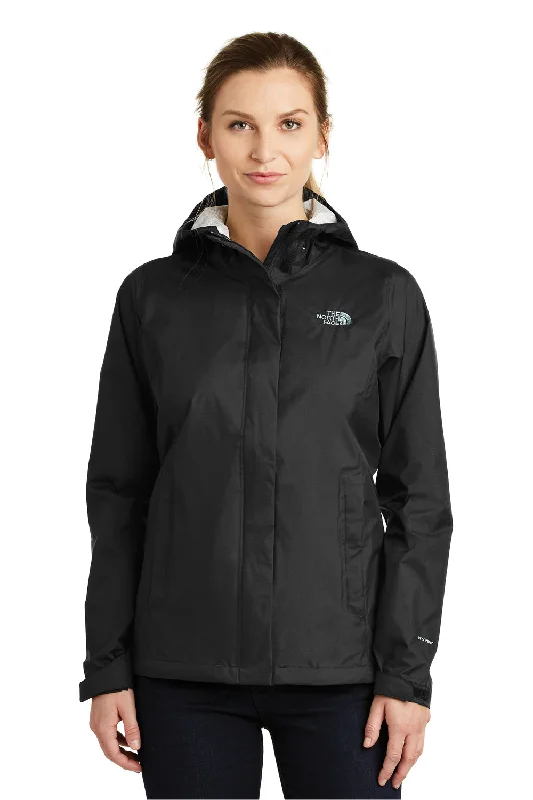 The North Face Womens DryVent Windproof & Waterproof Full Zip Hooded Jacket - Black