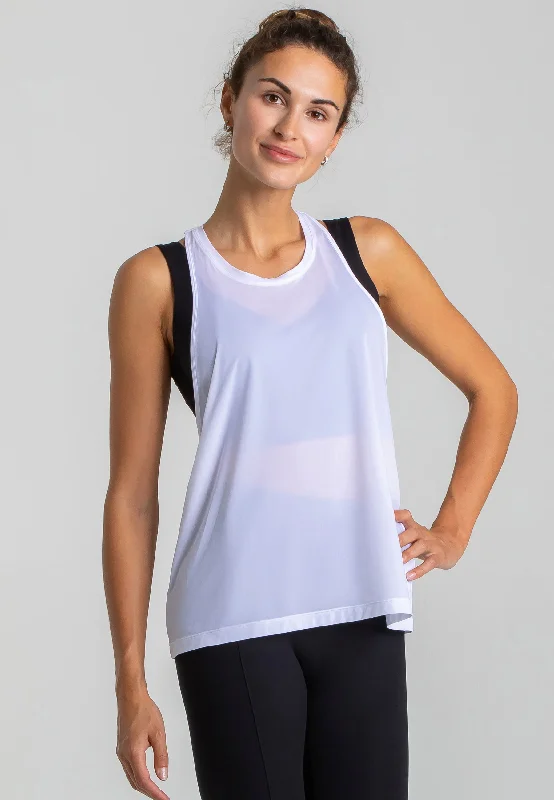 Velocity Sheer Tank Top - Weiß