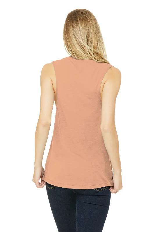 Bella + Canvas Womens Flowy Muscle Tank Top - Peach