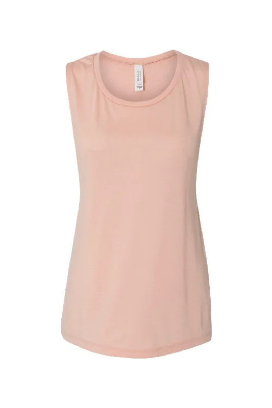 Bella + Canvas Womens Flowy Muscle Tank Top - Peach