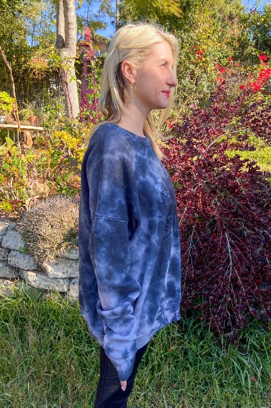 Oversized Grandfather Fox Tie Dye Super Soft Sweatshirt