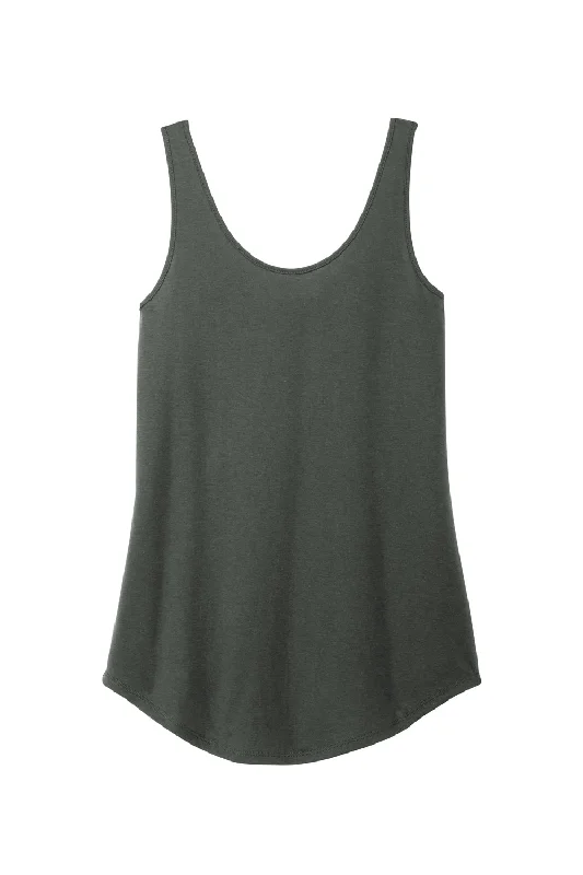 District Womens Perfect Tri Relaxed Tank Top - Deepest Grey