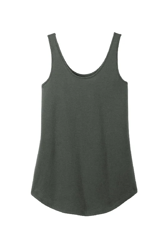 District Womens Perfect Tri Relaxed Tank Top - Deepest Grey