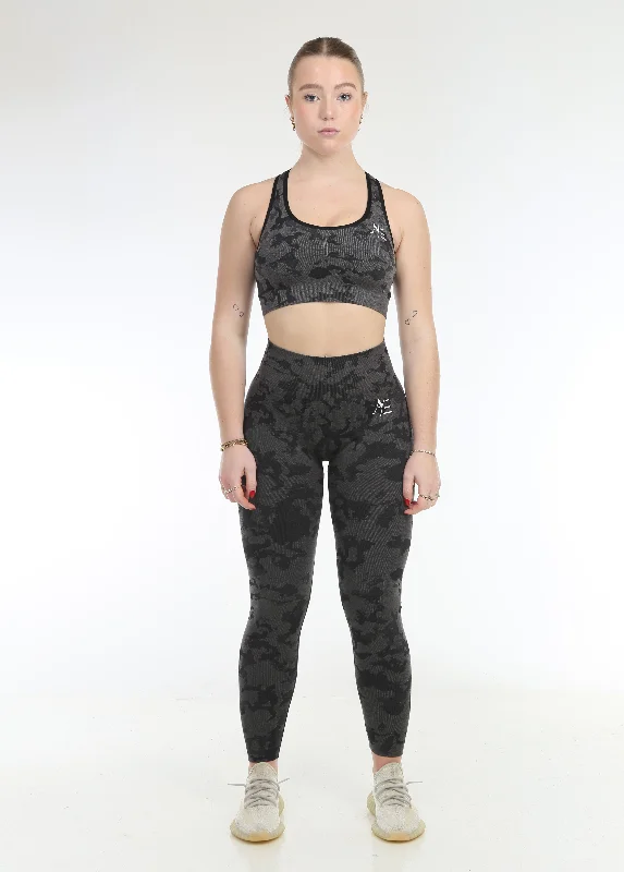 Highwaist sportleggings Camo Shadow Black