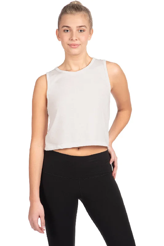 Next Level Womens Festival Cropped Tank Top - White