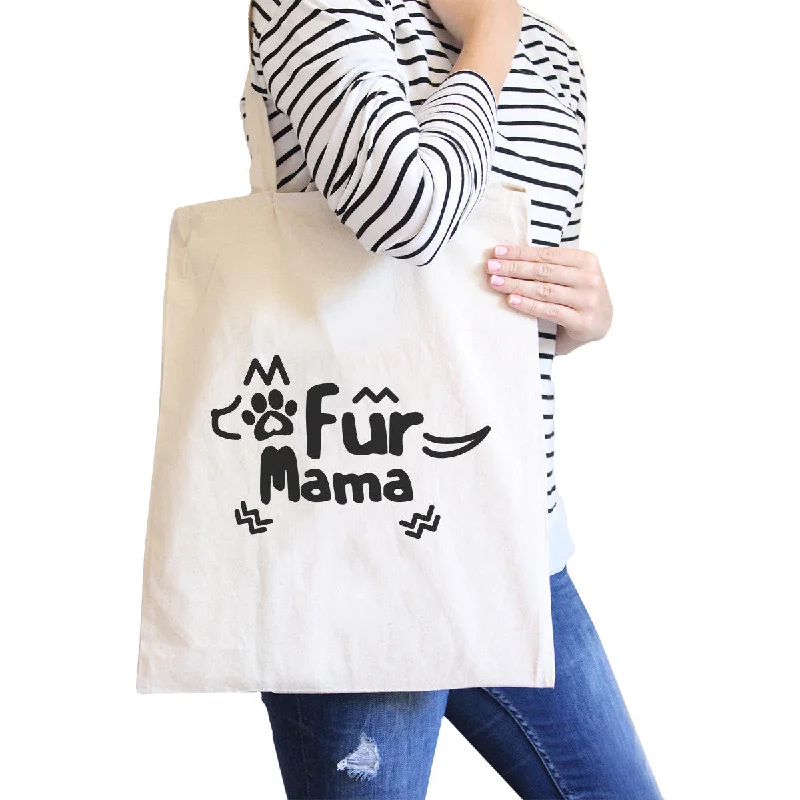 Fur Mama Natural Cute Canvas Bag For Her Eco-Friendly Unique Design