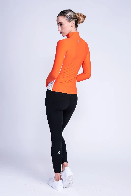 Fearless Half-Zip Top in Orange