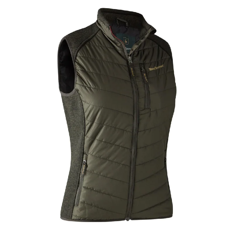Deerhunter Lady Caroline Padded Waistcoat Timber Modern Slim Fit Waistcoat