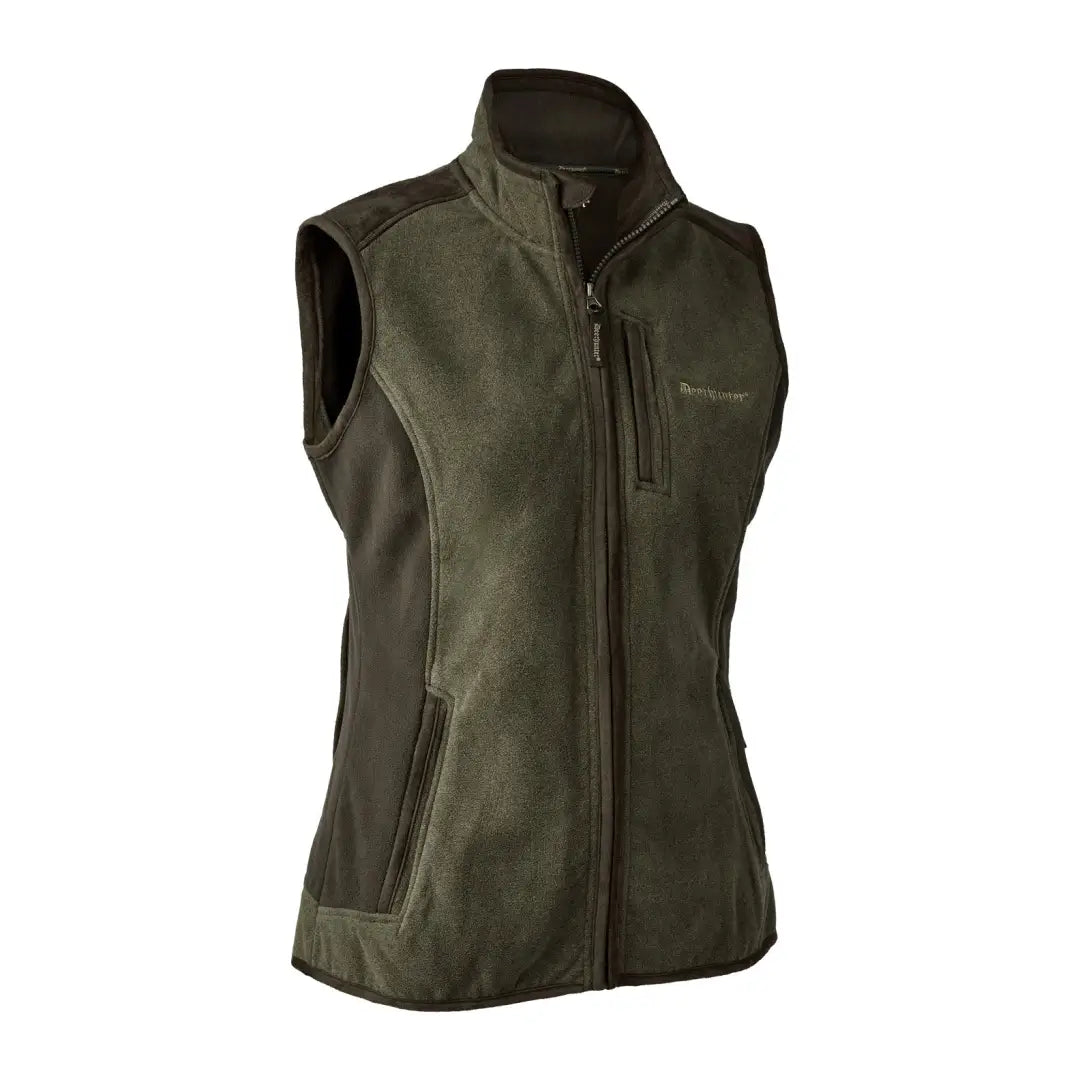 Deerhunter Lady Pam Bonded Fleece Waistcoat Chic Fitted Waistcoat Vest
