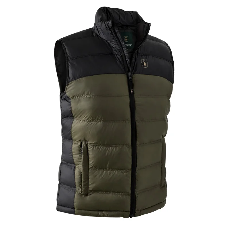 Deerhunter Womens Northward Padded Waistcoat Rifle Green Stylish Long Waistcoat Vest