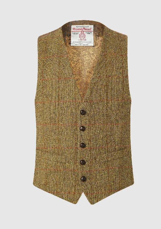 Iain Waistcoat - Mustard Elegant Longline Waistcoat Vest