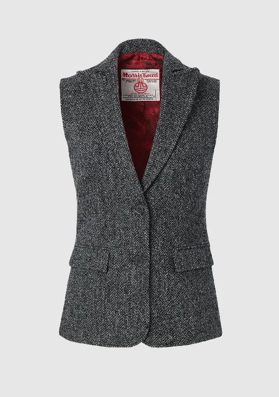 Pippa Waistcoat - Charcoal Cozy Fur-Lined Waistcoat Vest