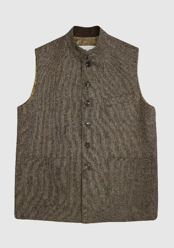 William Nehru Waistcoat - Light Natural Elegant Lightweight Waistcoat