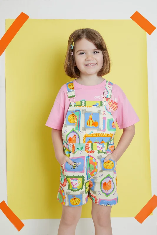 Cottage Kids Overalls Layered Look Romper