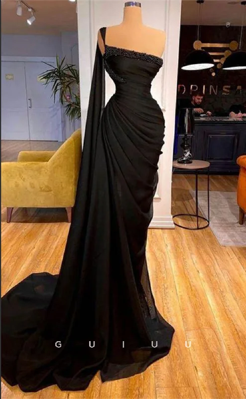 G3204 - Chic & Modern One Shoulder Beaded Shawl Long Formal Prom Dresses Soft Faux Fur Shawl G3204 - Chic & Modern One Shoulder Beaded Shawl Long Formal Prom Dresses Soft Faux Fur Shawl
