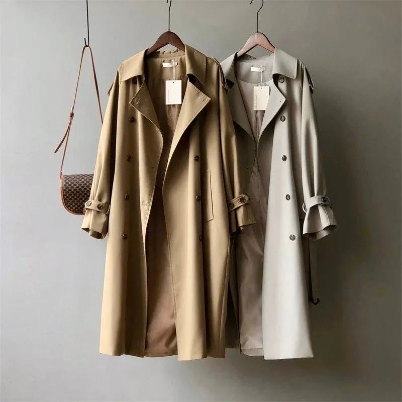 Seoul Statement Trenchcoat Chic Plaid Trench Coat