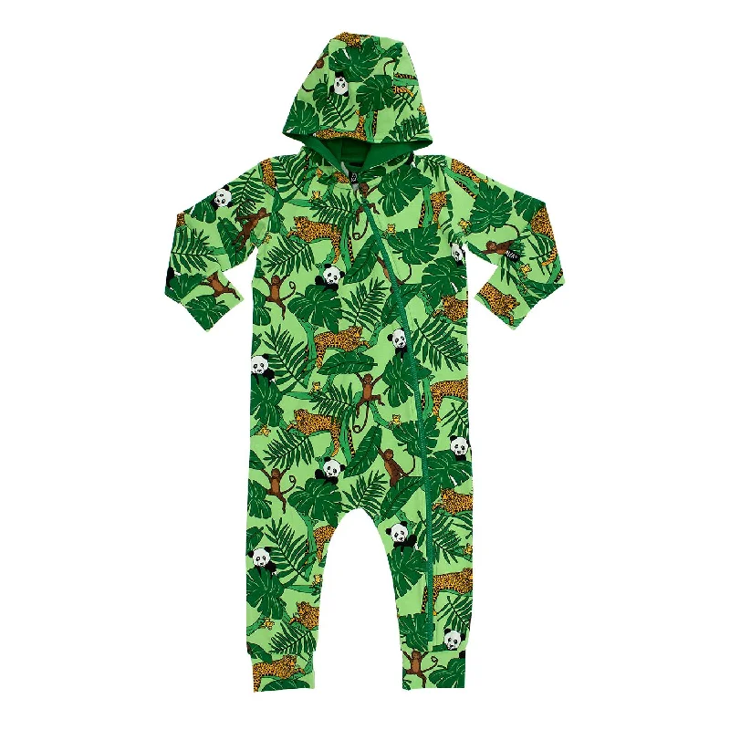 Jungle Hooded Suit - Dark Leaf Hoodie with Embroidery Detailed Premium