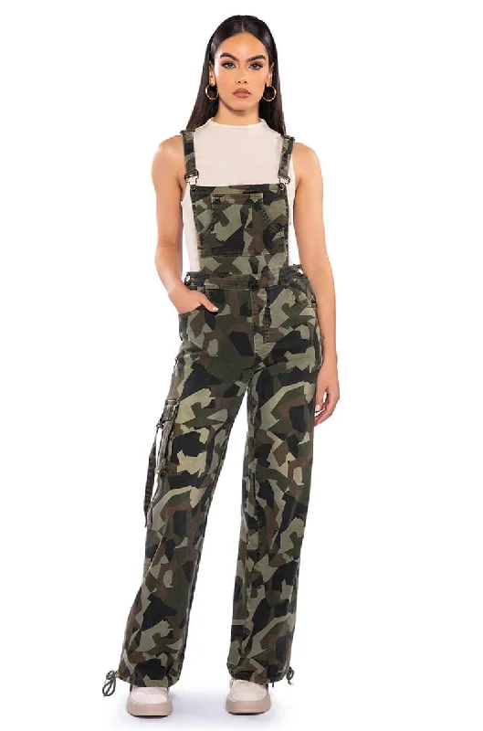 WORK FOR YOU ADJUSTABLE OVERALLS Button-Front Denim Overalls